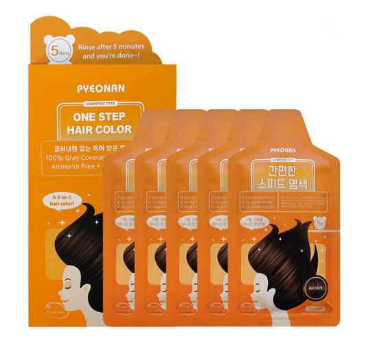 PYEONAN Shampoo-Type One-Step Hair Color (Brown)